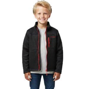 Weatherproof Boys Jacket Full Zip Collar Sturdy Fabric Lined w Fleece, size 8